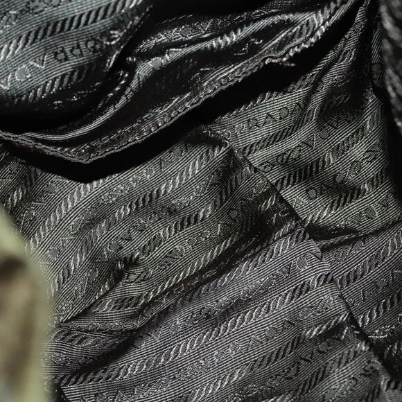 PRADA Backpack Nylon Khaki Silver Auth 140624 - Picture 11 of 16